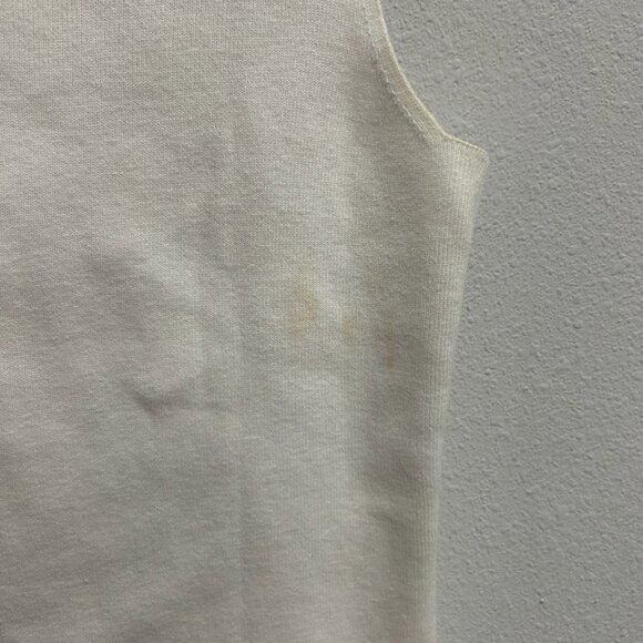 1989 One Eight Nine White Sleeveless Knit Tank Top Size M Stretchy Lightweight - Picture 6 of 9